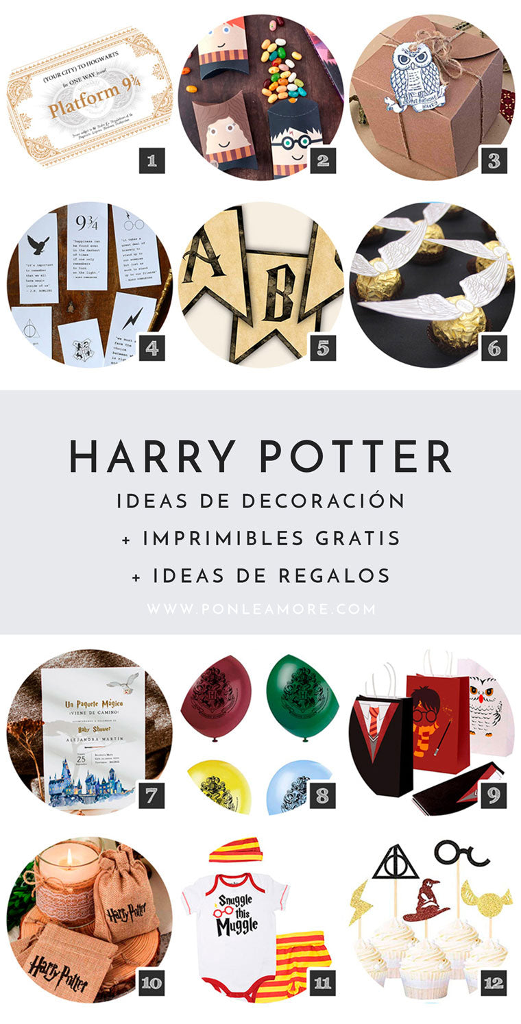 Harry Potter Deco  Feliz cumpleaños harry potter, Harry potter fiesta,  Decoraciones de fiesta harry potter