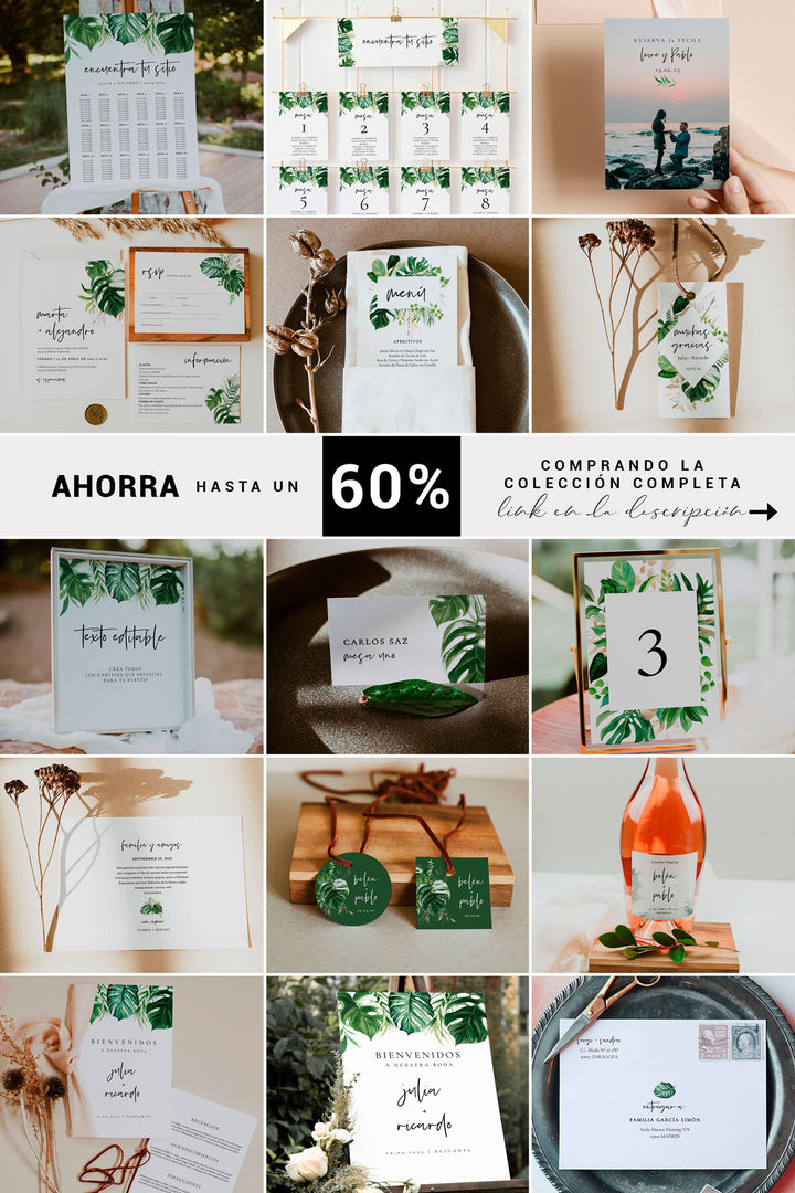 pack tropical para bodas