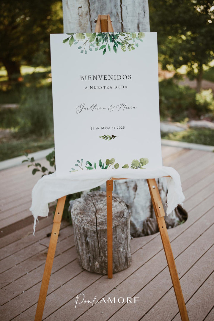 Cartel Bienvenida Botánica