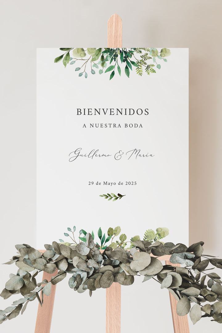 Cartel Bienvenida Botánica