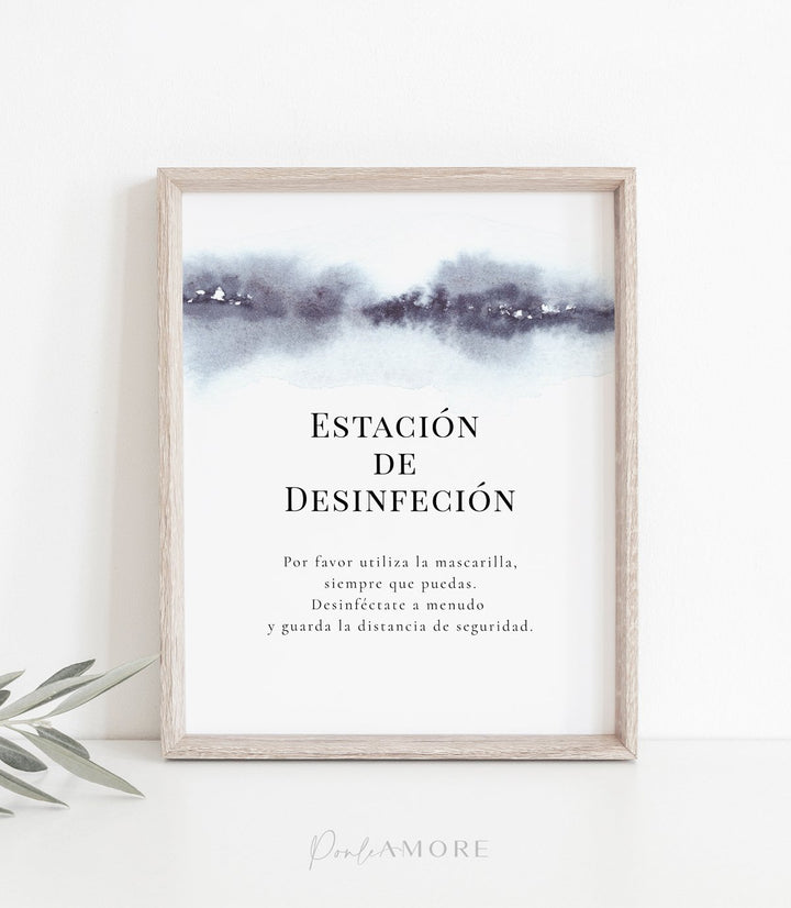 Carteles acuarela azul Personalizados