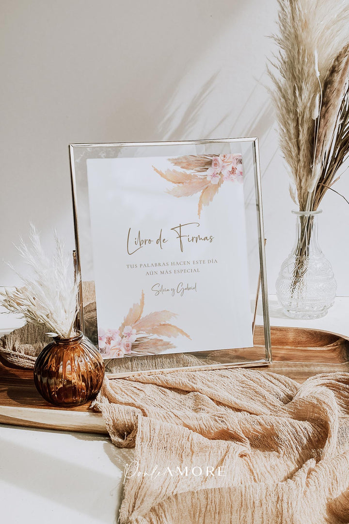 Carteles Personalizados Boho Pampas freeshipping - Ponle Amore