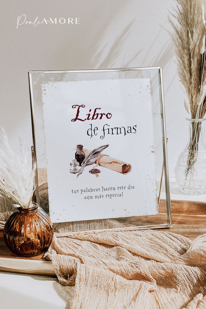 Cartel Libro de Firmas Magic