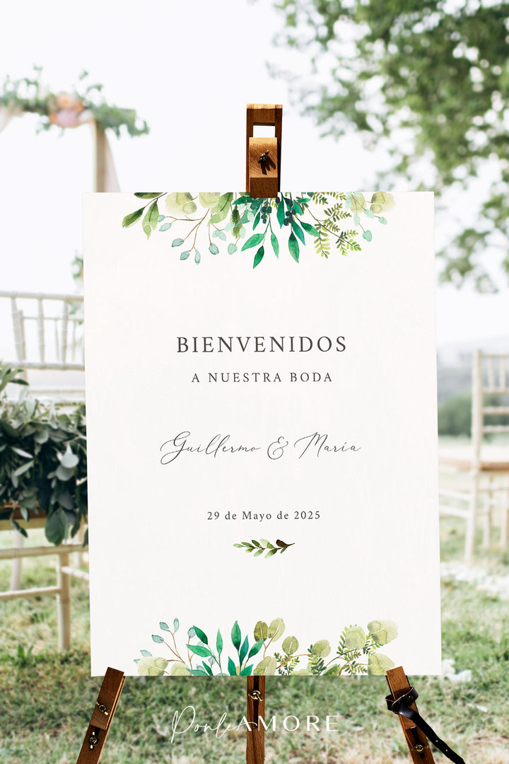 Cartel Bienvenida Botánica