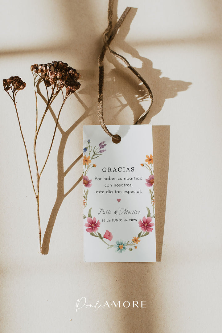 Etiquetas Regalos Wildflower