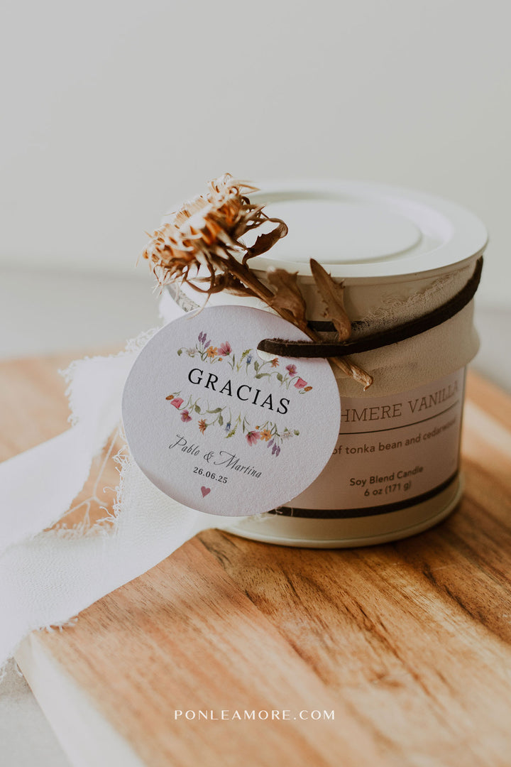 Etiquetas Regalos Wildflower