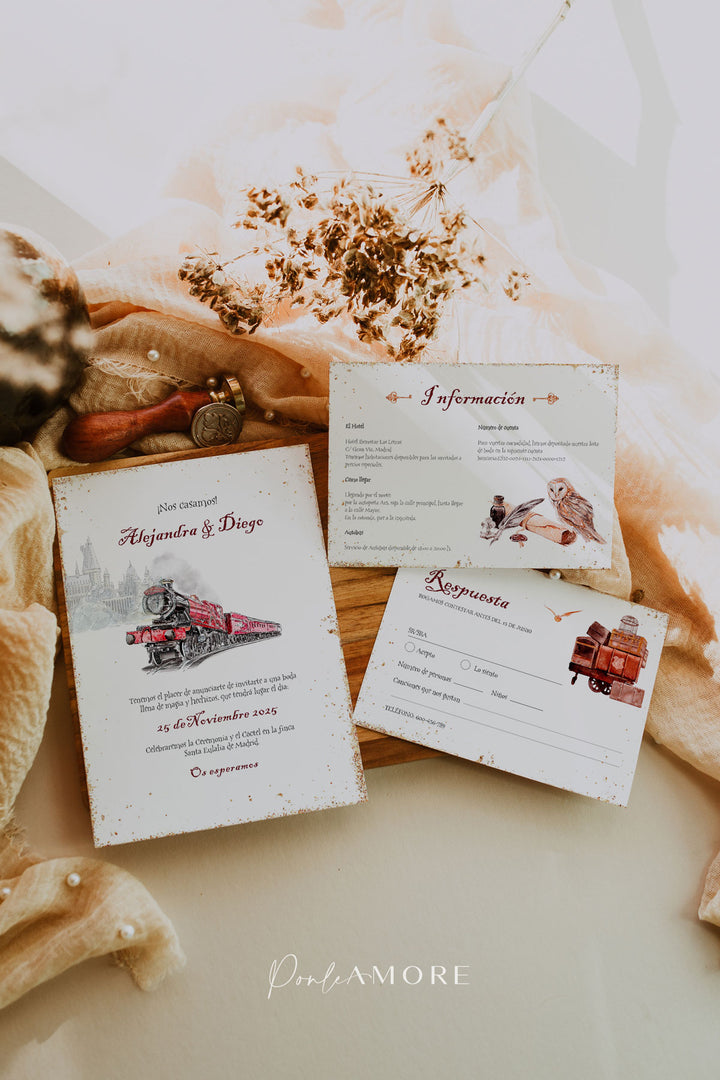 Set Invitación Boda Magic