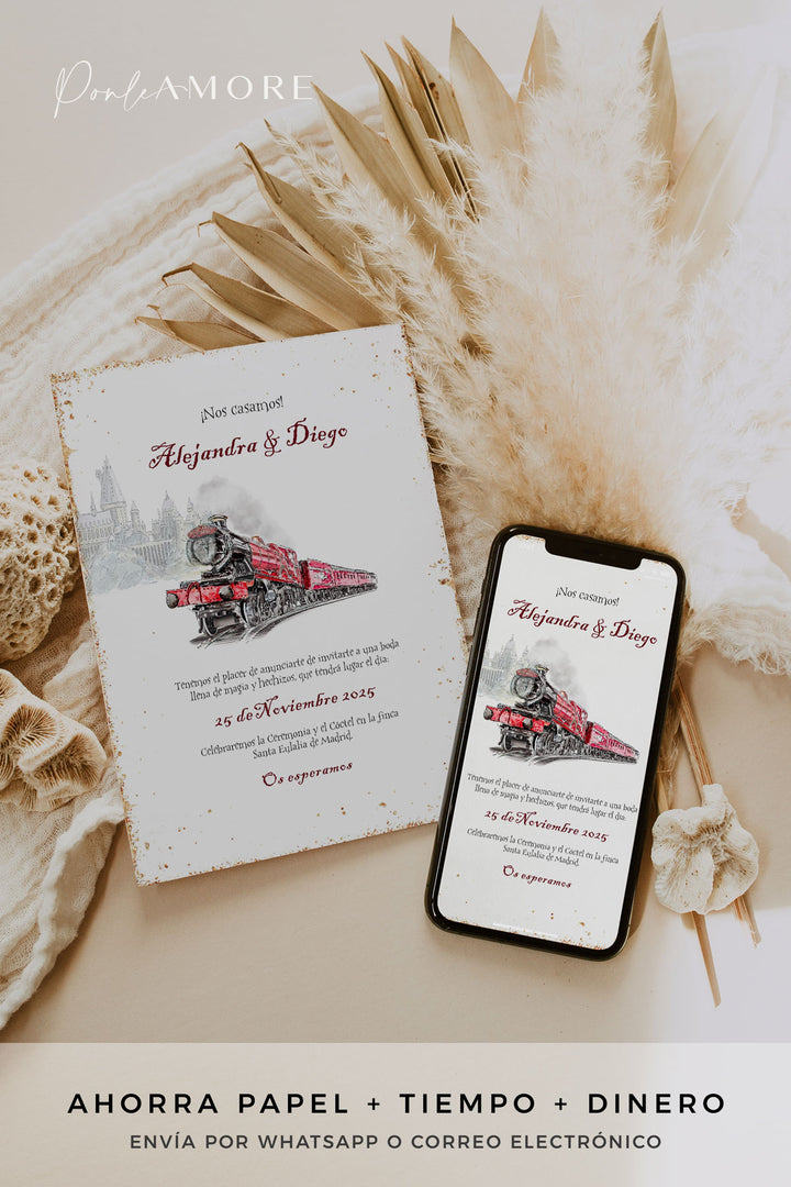Set Invitación Boda Magic