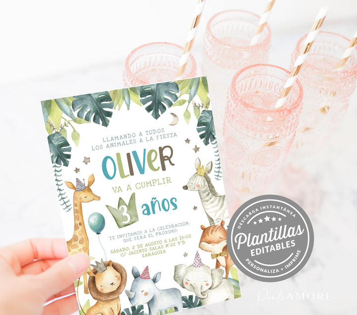 Invitación Cumpleaños Safari freeshipping - Ponle Amore