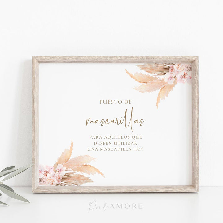 Carteles Personalizados Boho Pampas freeshipping - Ponle Amore