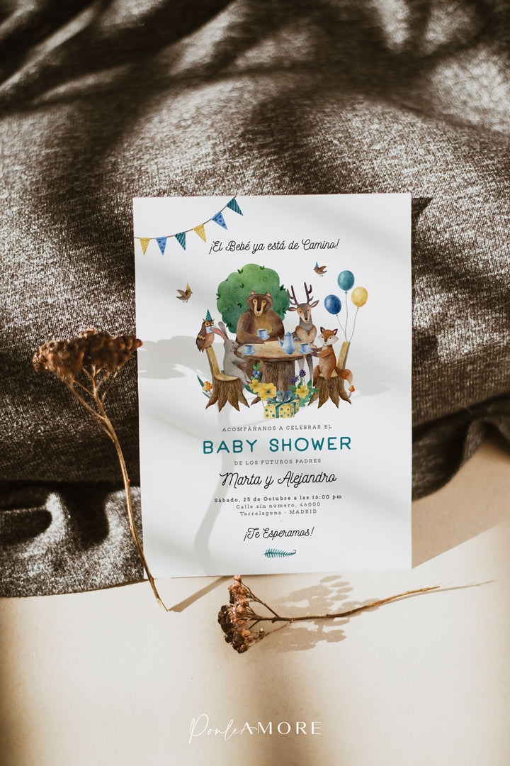 invitación editable para baby shower