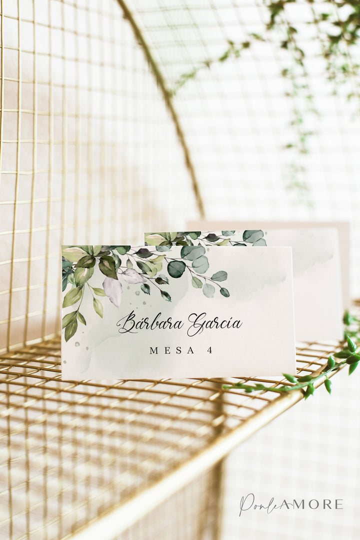 Tarjetas de Nombre para Invitados | ¡Descarga Instantánea! – Ponle Amore